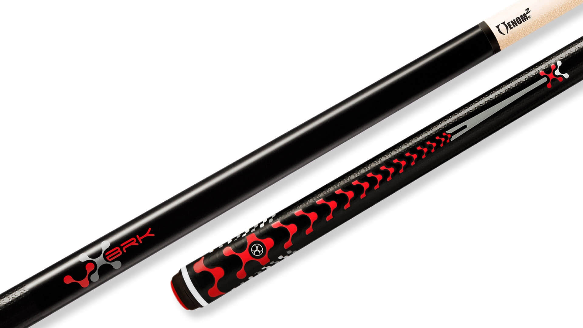 Poison – Break Cue Black Red Textured Grip – VX5 BRK