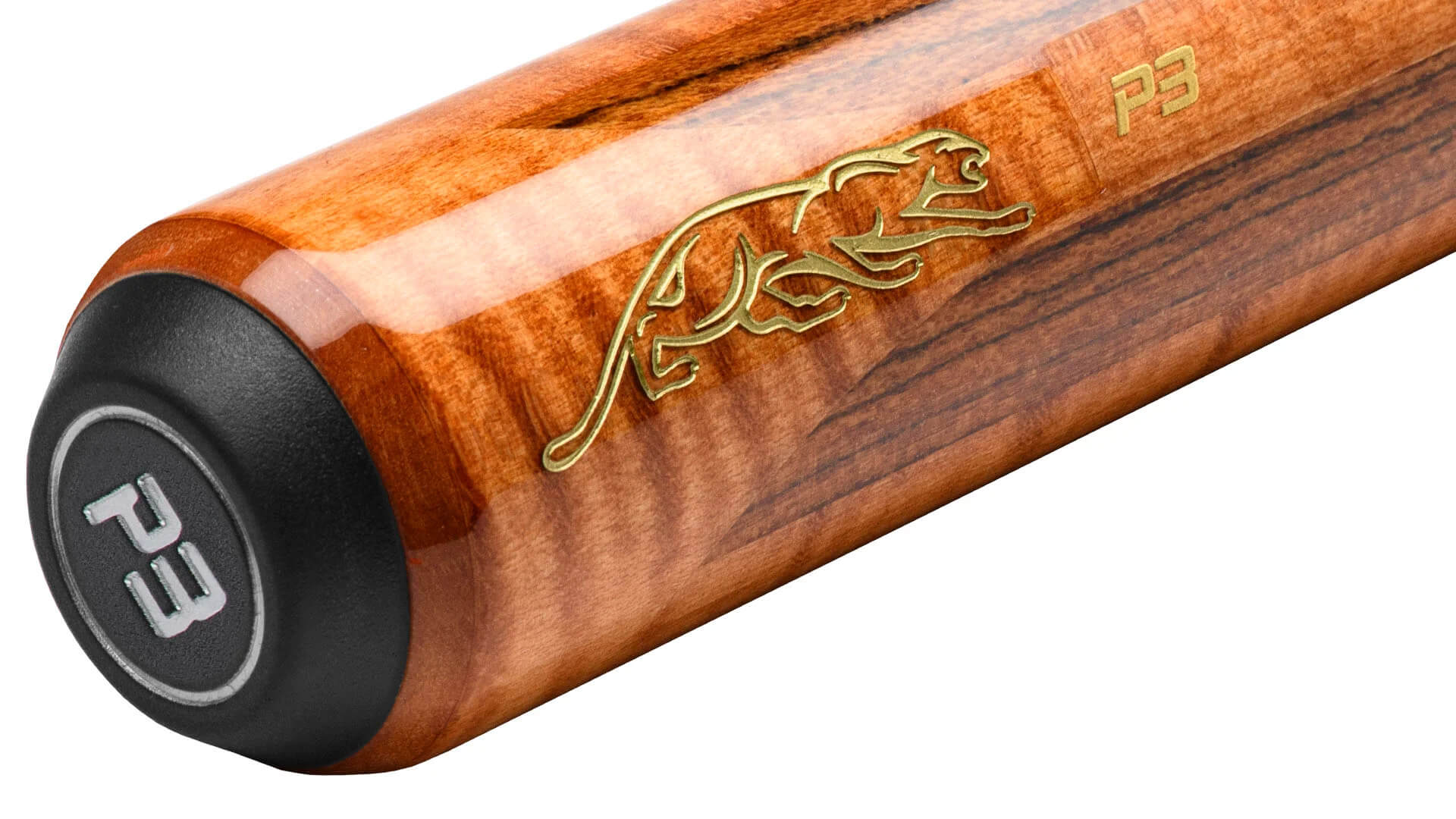 Predator P3 Aura Golden Stained Curly Maple & Bocote Pool Cue -“ No Wrap - Image 2