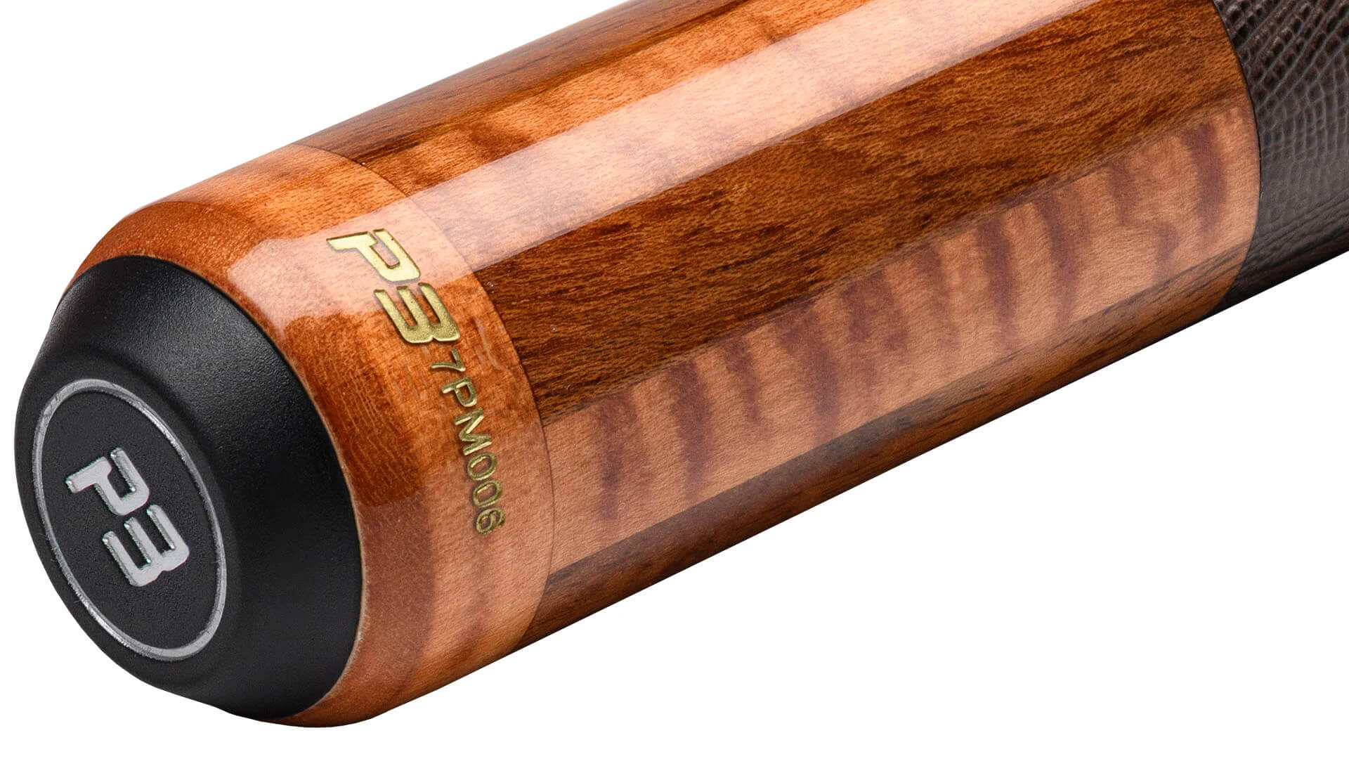 Predator P3 Aura Golden Stained Curly Maple & Bocote Pool Cue -“ Leather Wrap - Image 3