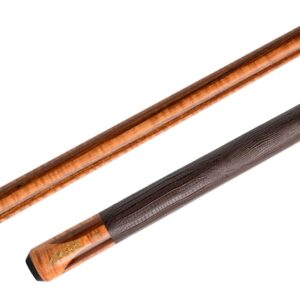 Predator P3 Aura Golden Stained Curly Maple & Bocote Pool Cue -“ Leather Wrap