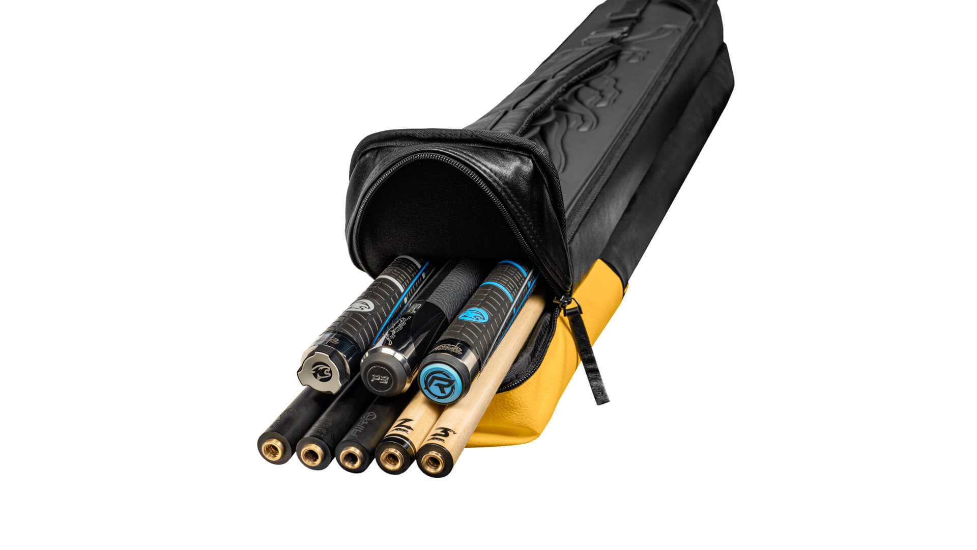Predator Urbain Black and Yellow Hard Pool Cue Case – 3 Butts x 5 Shafts - Image 5